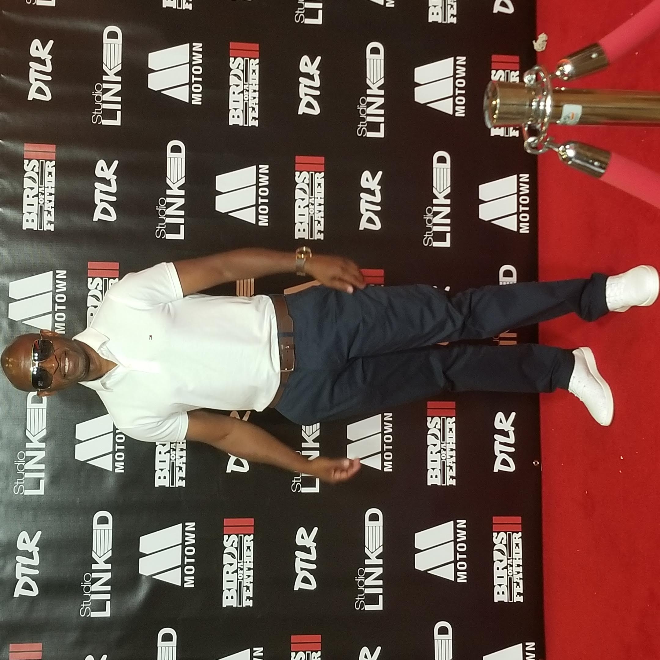 Shawn Conrad on the red carpet